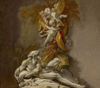 Etudes des dieux fleuves, traditionnellement identifiés comme le Rhône et le Rhin