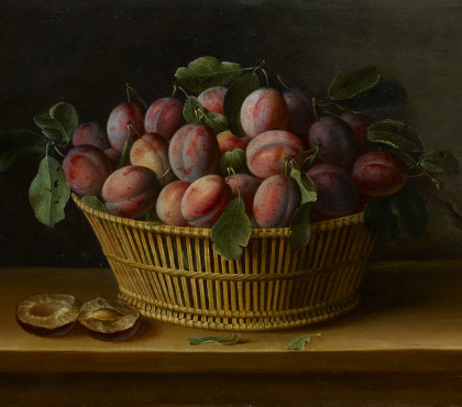 Still life with plums