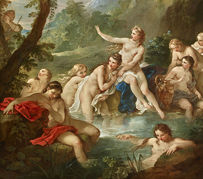 Diane au bain surprise par Actéon, 1742